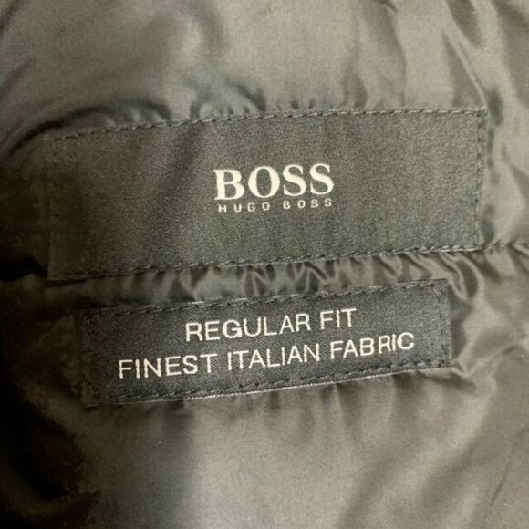 Boss Hugo Boss Gray Regular Fit Wool Blend Quilted Blazer Jacket - Picture 9 of 11